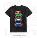 BMW M3 T-shirt with 9 cars