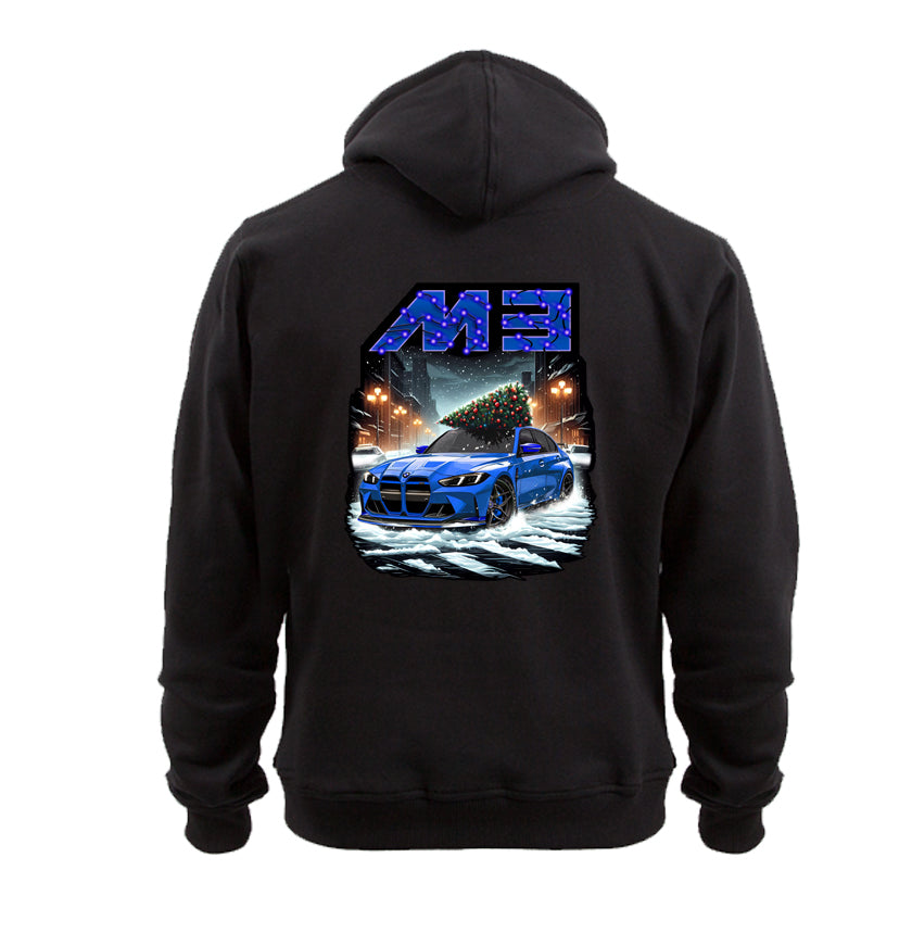BMW M3 G80 G82 Blue Holiday Christmas Hoodie