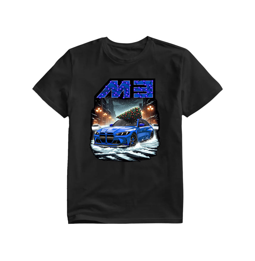 BMW M3 G80 G82 Blue Holiday Christmas Tshirt