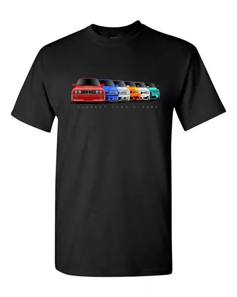 BMW M3 Generation T-shirt S M L XL 2XL 3XL E30 E36 E46 E9 E92 G80