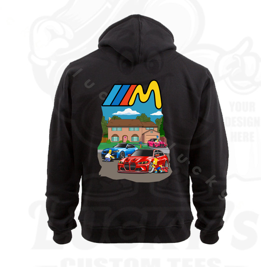 Simpsons BMW M3 G80 red cars hoodie