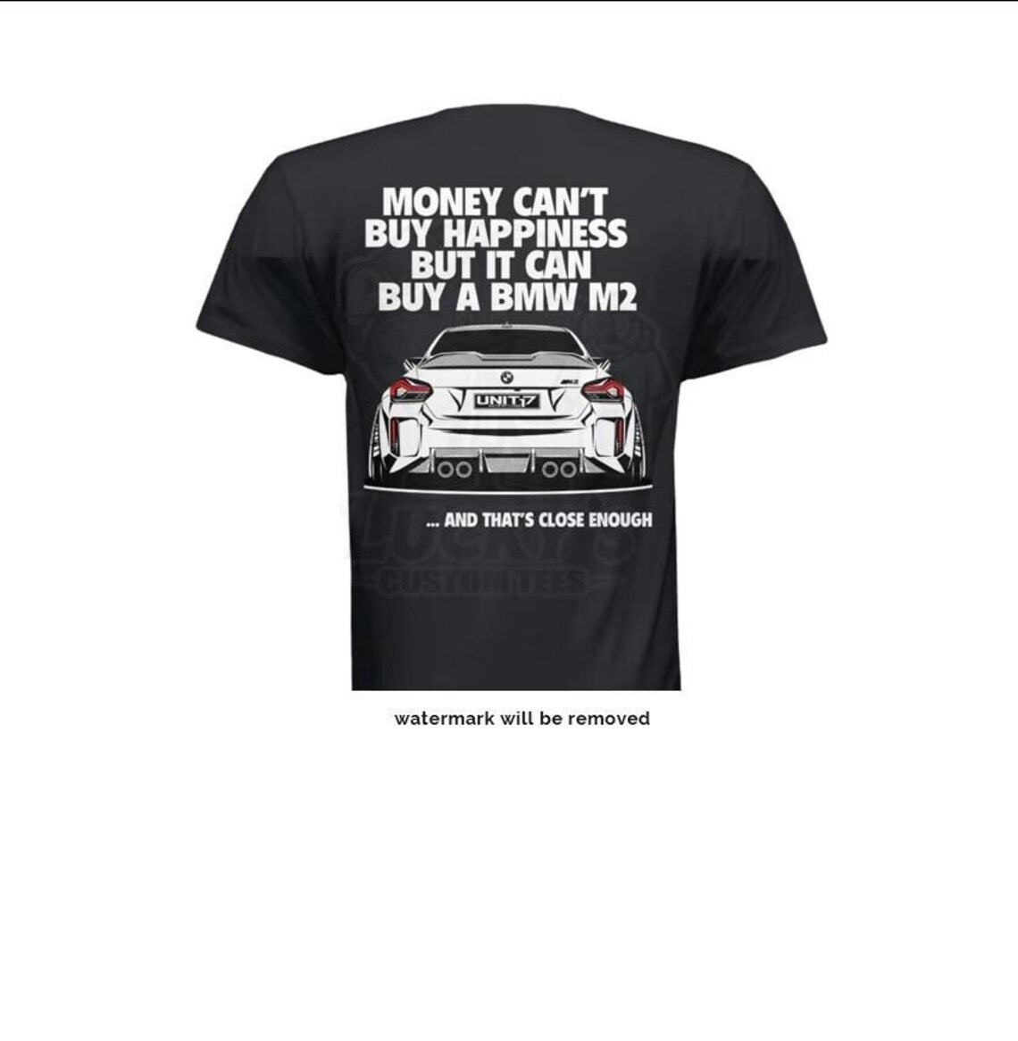 BMW M2 G87 widebody Alpine white tshirt | Money can’t buy happiness