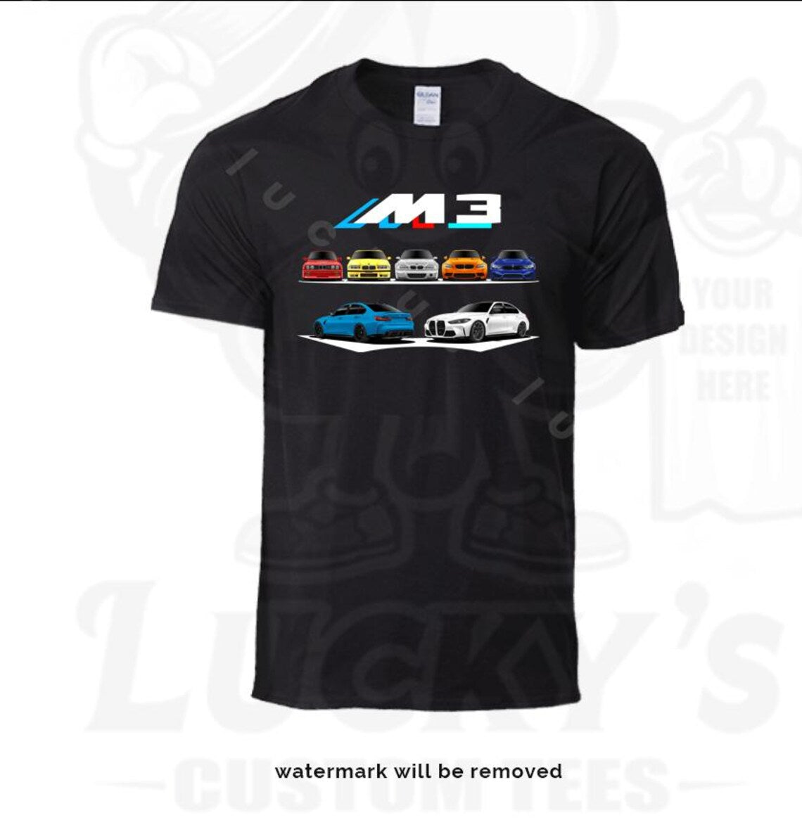 BMW M3 Generation T-shirt - E90 E30 E92 F80 G80 G82 vintage design