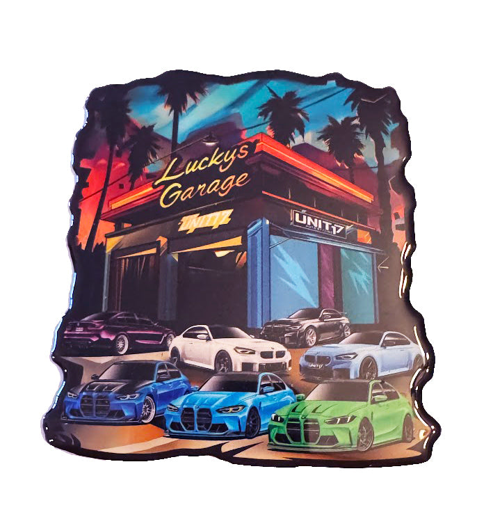 BMW G87 G80 G82 G83 M2 M3 M4 large Acrylic magnet featuring verde mantis, riviera blue, voodoo blue