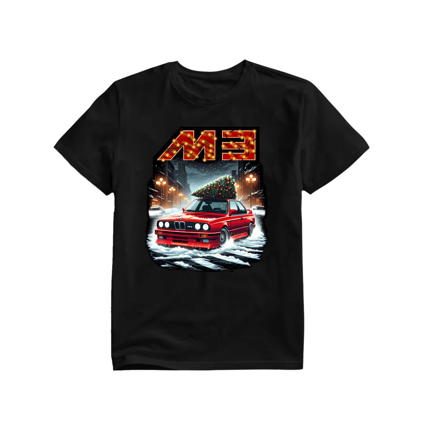 BMW M3 Winter Christmas tree T-shirt