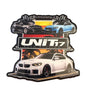 BMW G87 M2 Acrylic magnet featuring alpine white, black, Zandvoort blue