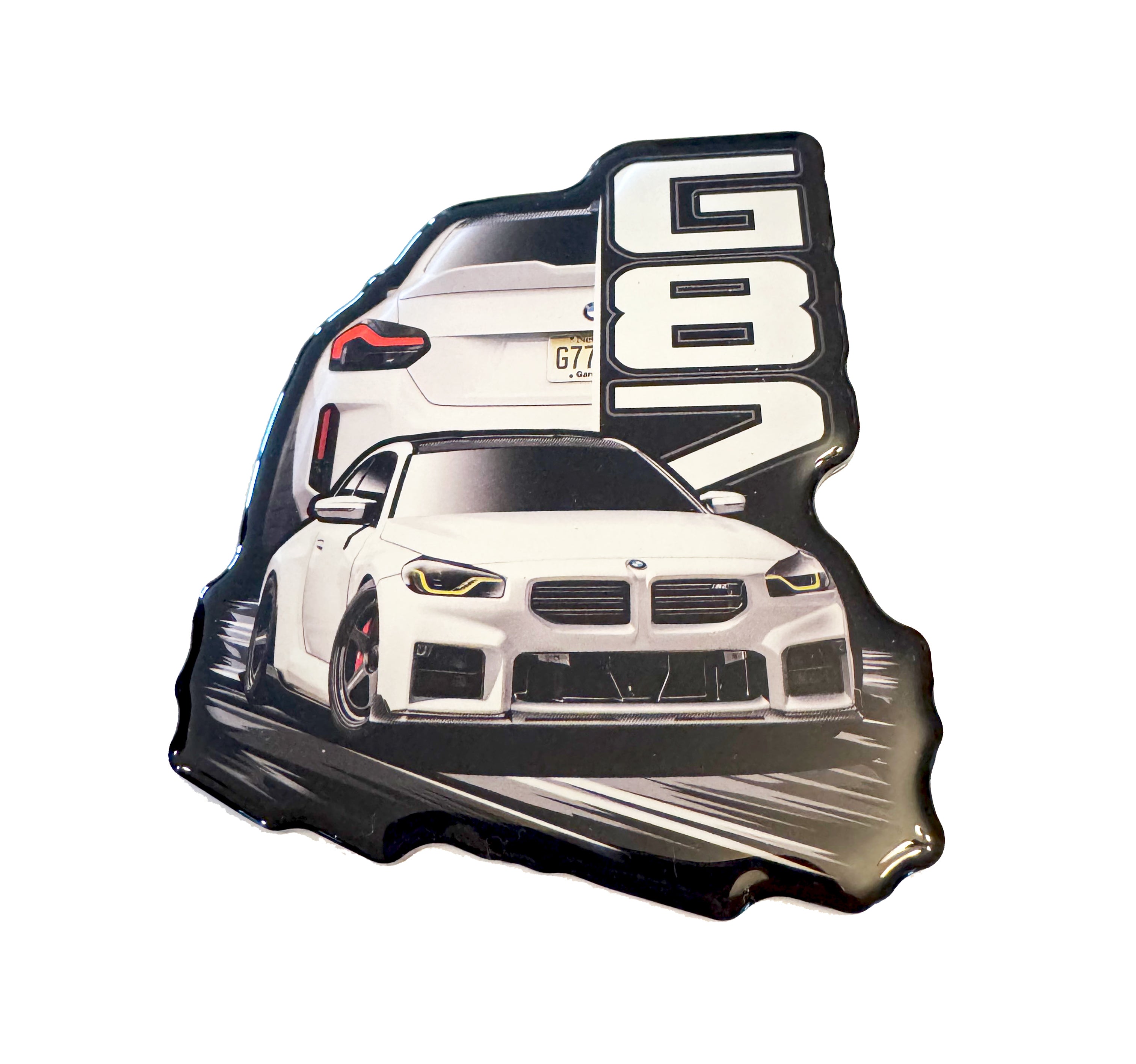 BMW G87 M2 alpine white  large Acrylic magnet